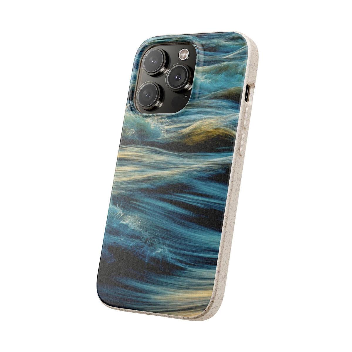 Wispy Waves | Bamboo Biodegradable Cases (iPhone 16, 15, 14, 13, 12, 11) Sustainable Phone Case Ocean Wave