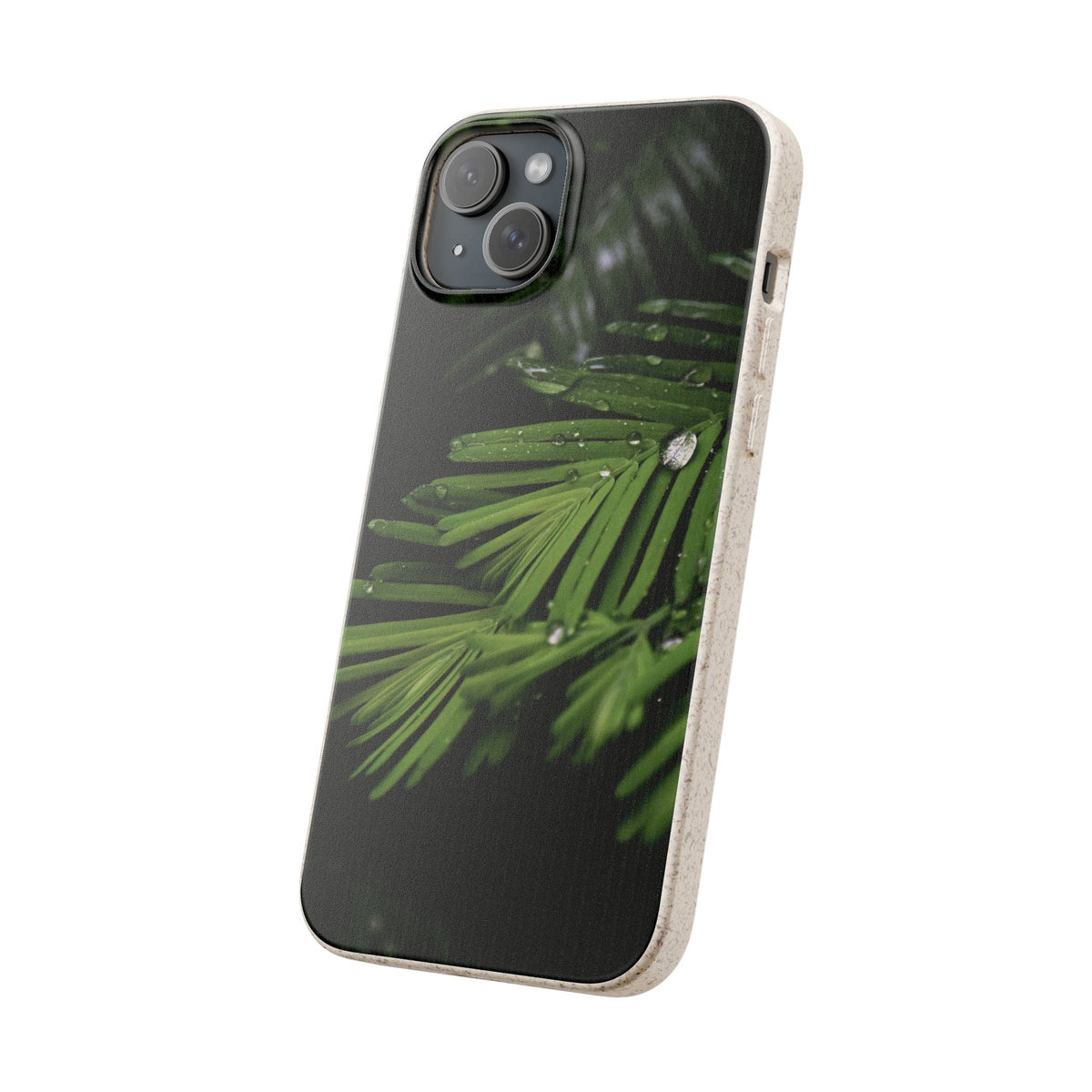 Fern Drops | Bamboo Biodegradable Cases (iPhone 16, 15, 14, 13, 12, 11) Sustainable Ocean Phone Case Eco-Friendly Plant