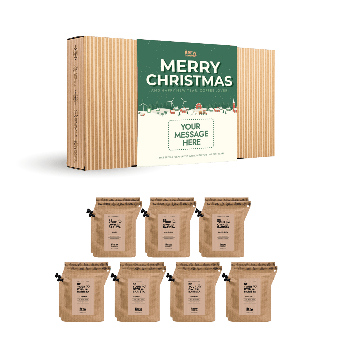 Merry Christmas Coffee Gift Box Custom