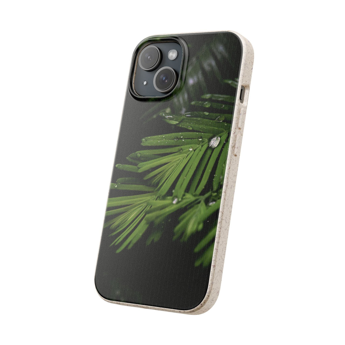Fern Drops | Bamboo Biodegradable Cases (iPhone 16, 15, 14, 13, 12, 11) Sustainable Ocean Phone Case Eco-Friendly Plant