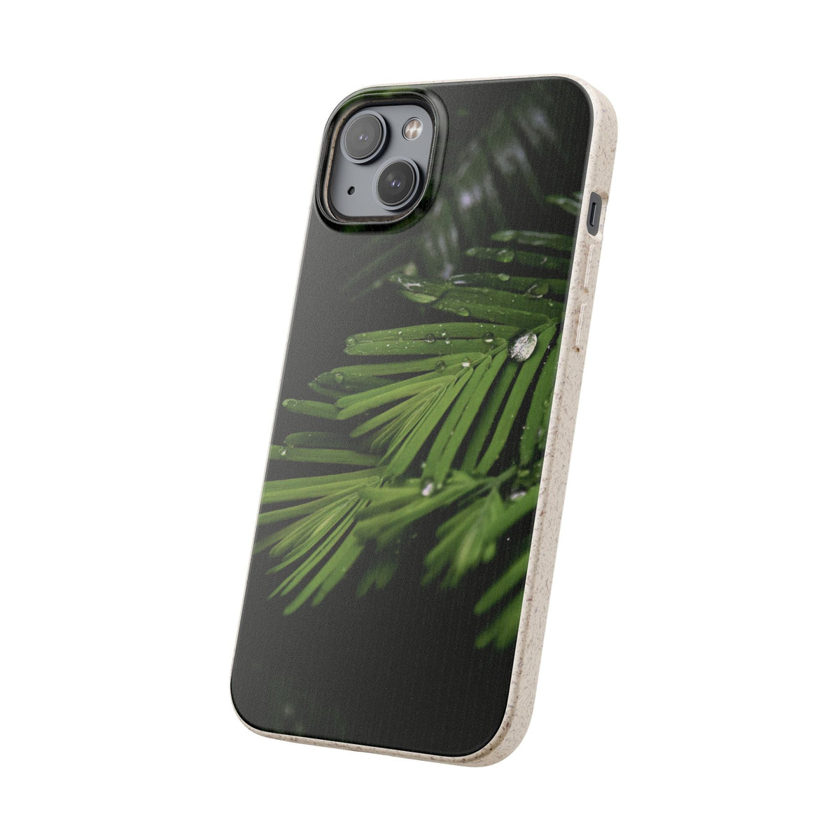 Fern Drops | Bamboo Biodegradable Cases (iPhone 16, 15, 14, 13, 12, 11) Sustainable Ocean Phone Case Eco-Friendly Plant