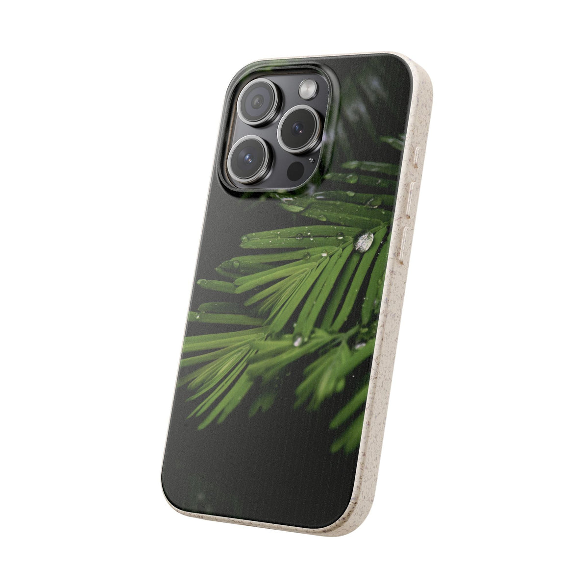 Fern Drops | Bamboo Biodegradable Cases (iPhone 16, 15, 14, 13, 12, 11) Sustainable Ocean Phone Case Eco-Friendly Plant
