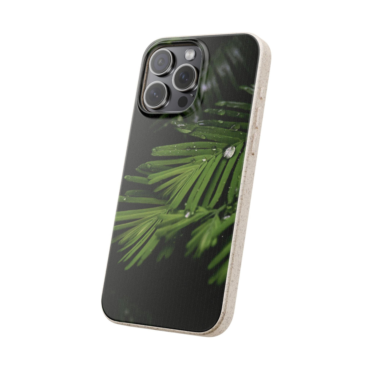 Fern Drops | Bamboo Biodegradable Cases (iPhone 16, 15, 14, 13, 12, 11) Sustainable Ocean Phone Case Eco-Friendly Plant