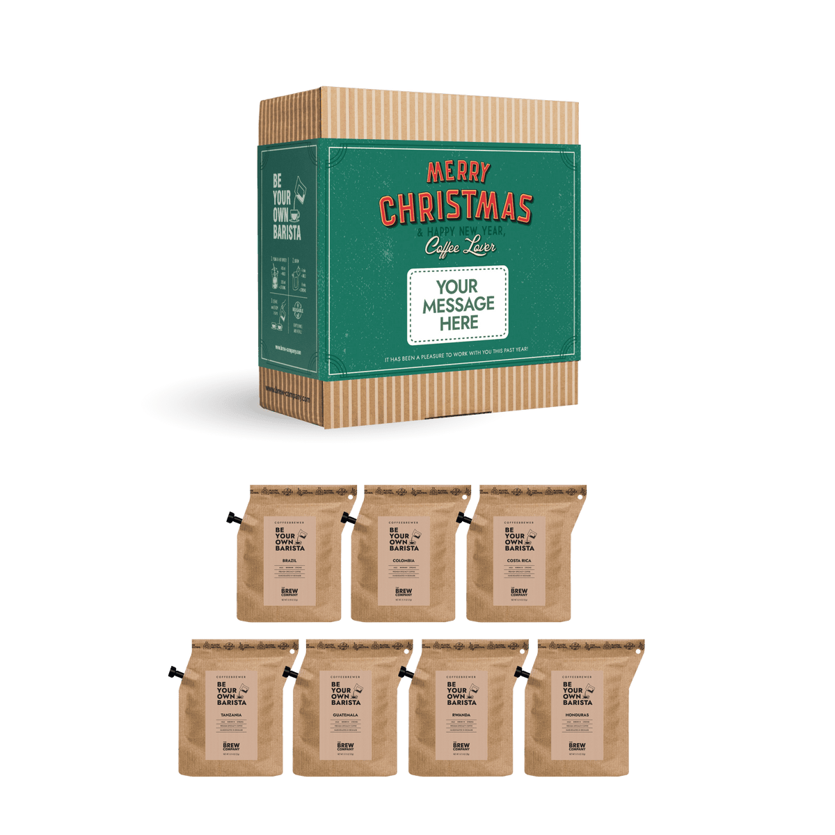 Merry Christmas Retro Coffee Gift Box Custom