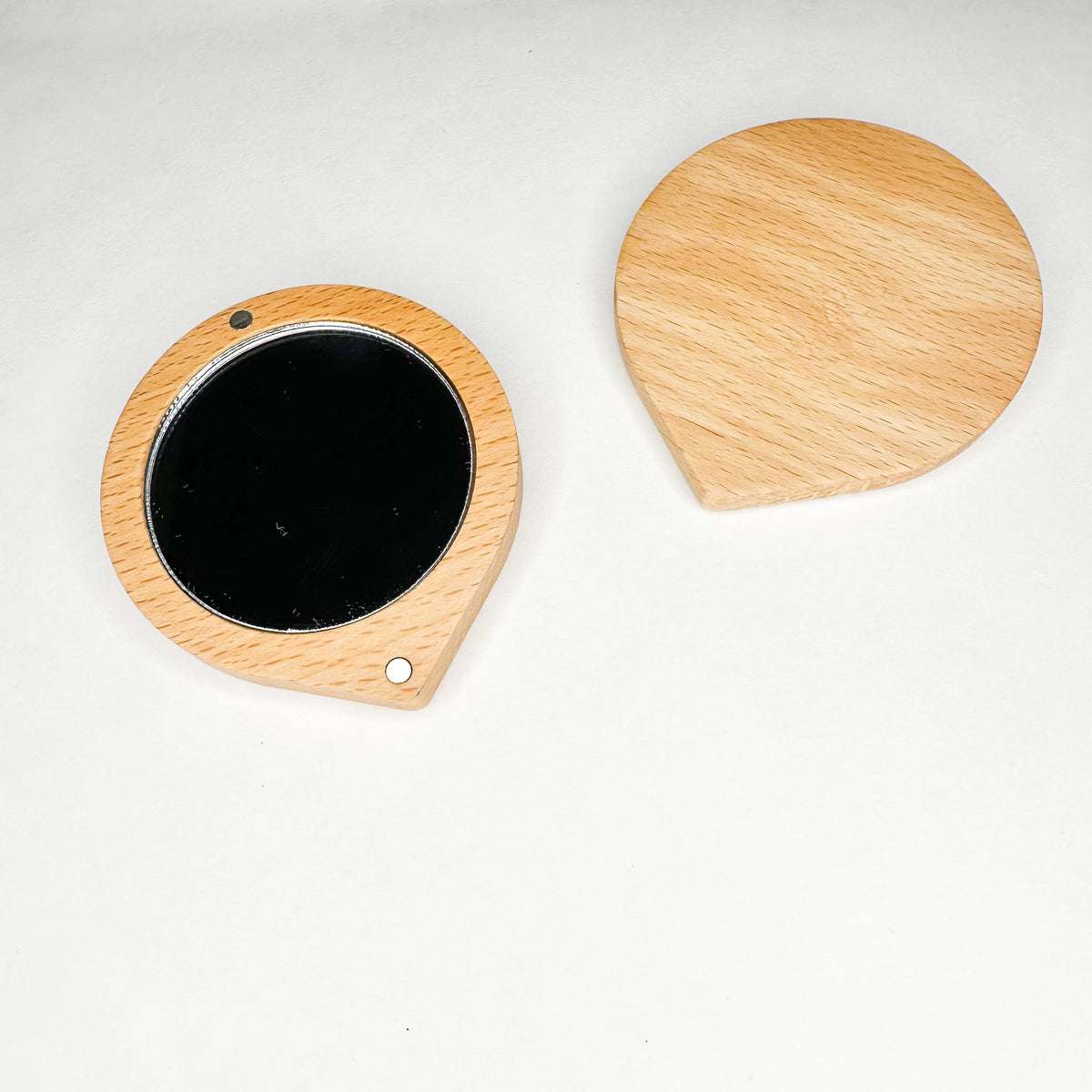Specchietto da Trucco Portatile - Legno Naturale