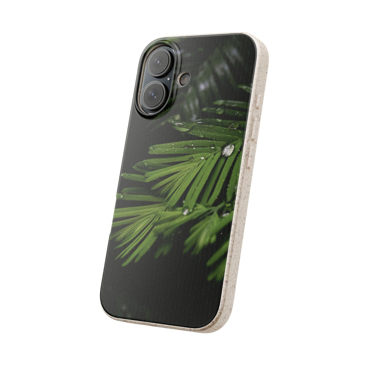 Fern Drops | Bamboo Biodegradable Cases (iPhone 16, 15, 14, 13, 12, 11) Sustainable Ocean Phone Case Eco-Friendly Plant
