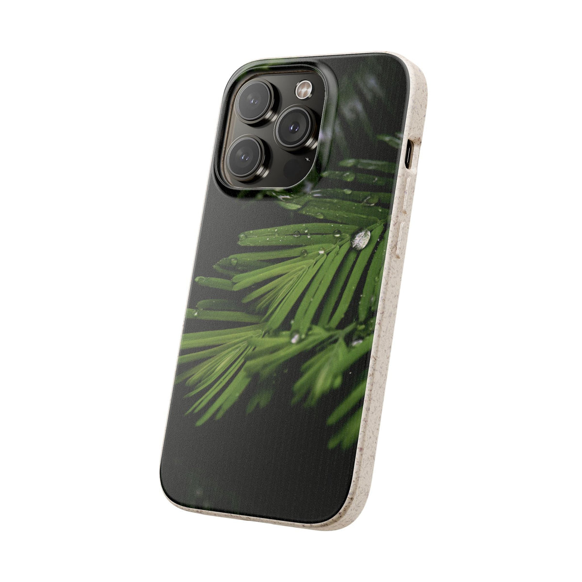 Fern Drops | Bamboo Biodegradable Cases (iPhone 16, 15, 14, 13, 12, 11) Sustainable Ocean Phone Case Eco-Friendly Plant