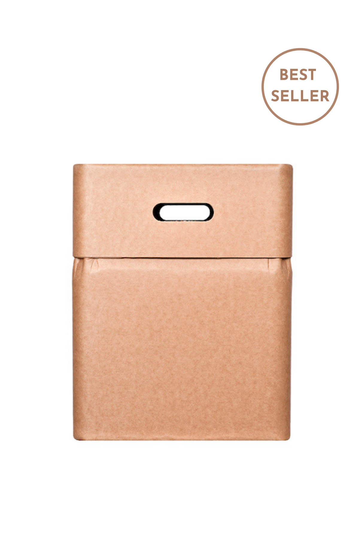 MULGEO H46 Box-Chair in natural brown cardboard with a removable lid