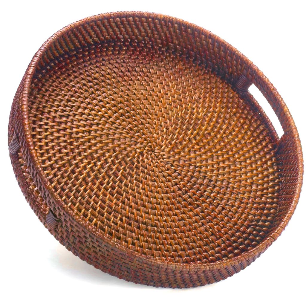 Vassoi in Rattan - Marrone Scuro