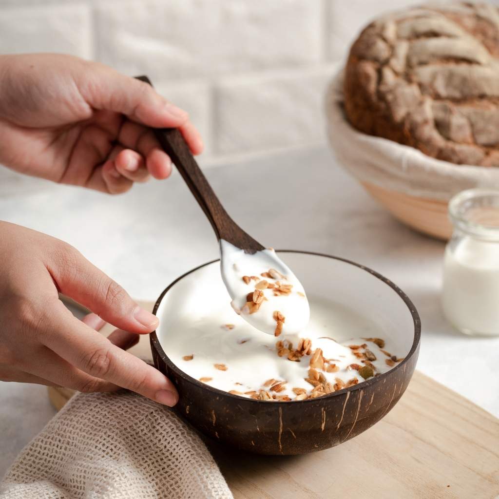 Set Ciotole in Cocco Laccato Bianco