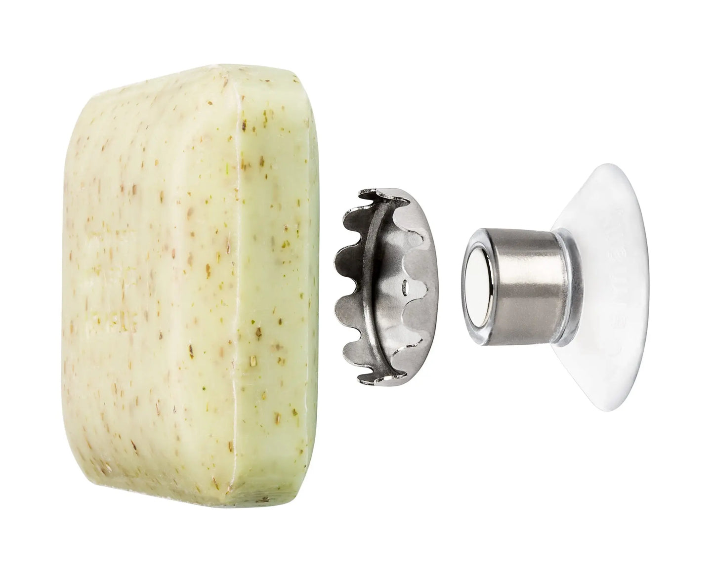 SAVONT Original Magnetic floating soap holder | Always dry & clean | Soap dish dispenser drainer for shower or sink
